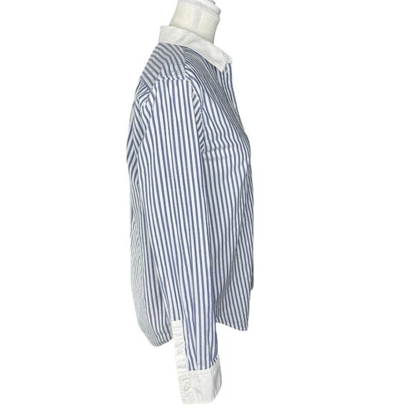 Everlane Women’s Mariner Blue Must-Have Cotton Silky Button Front Shirt 0/C39‎ - Picture 2 of 13